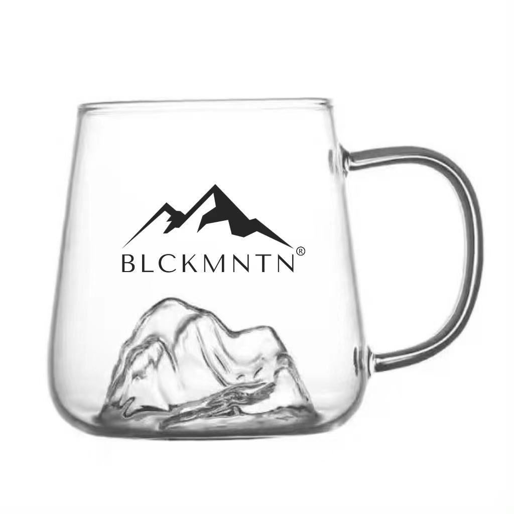 BLCKMNTN Exclusief Theeglas met berg voor shilajit resin